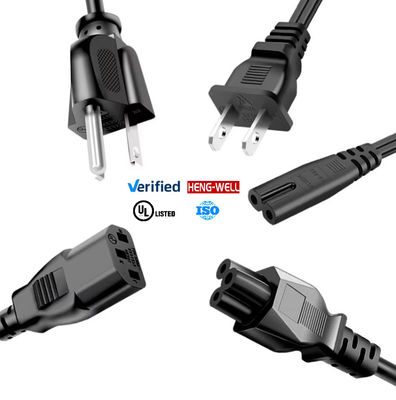7A-10A 125V USA-stroomverlengkabel met Nema5-15P-plug