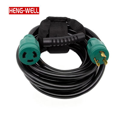 Zware 30A 125V SJTW Generator Verlengsnoer NEMA L5-30P naar L5-30R IP44 Waterdicht voor Buitengebruik