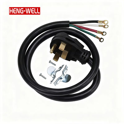 50-Amp 4-draad SJTW Stripped Range Power Cord NEMA 14-50P-3ft/Custom Length 100% koper PVC 250V voor huishoudelijke apparaten