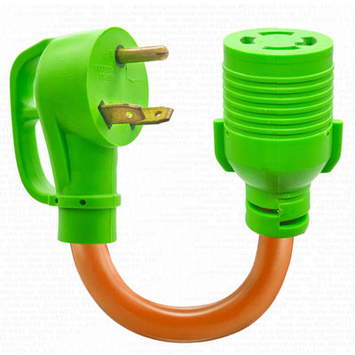 4 prong naar 3 prong adapter verlengsnoer 10 gauge STW man TT-30P naar vrouw L14-30R voor huis generator 30A nominale stroom